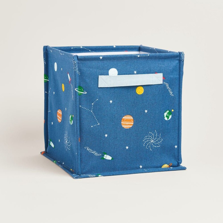 Storage Great Little Trading Co. Storage Baskets & Cubes | Canvas Storage Cube, Space Explorer Blue