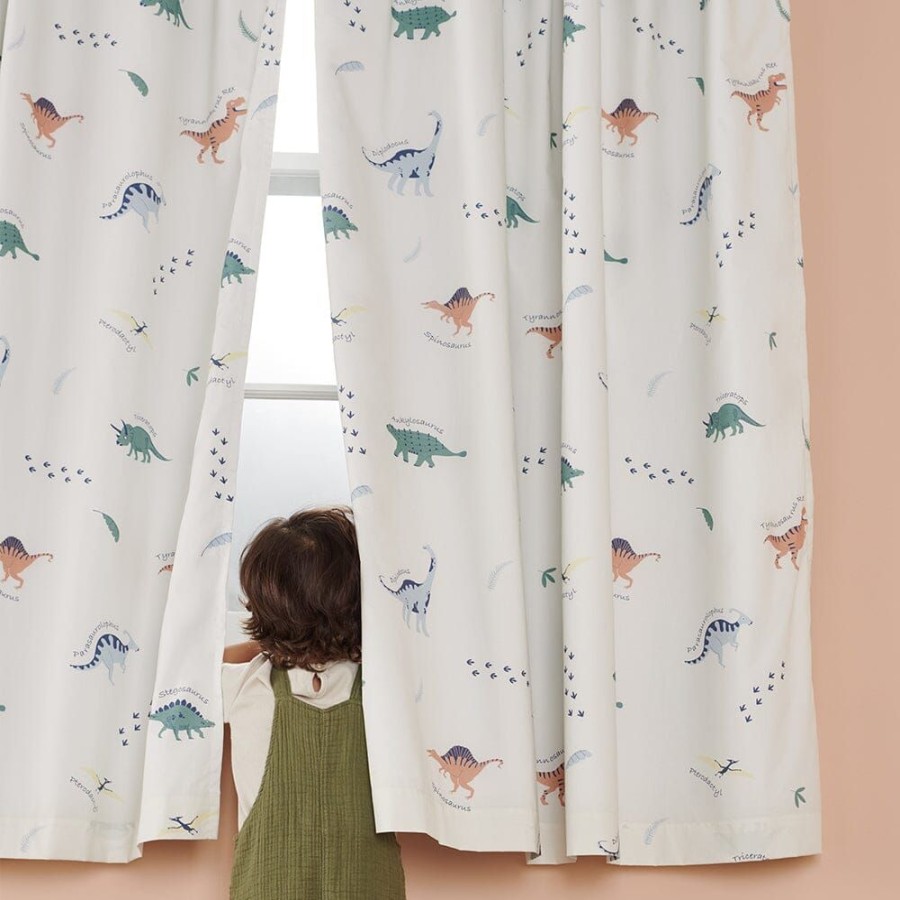 Accessories Great Little Trading Co. Blackout Curtains | Children'S Easy-Care Blackout Curtains - Dinosaur Explorer, W135 X L137 (Cm) Multi