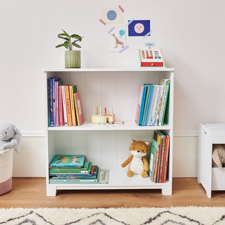 Storage Great Little Trading Co. Bedroom Storage | Crompton Low Bookcase In White Bright White