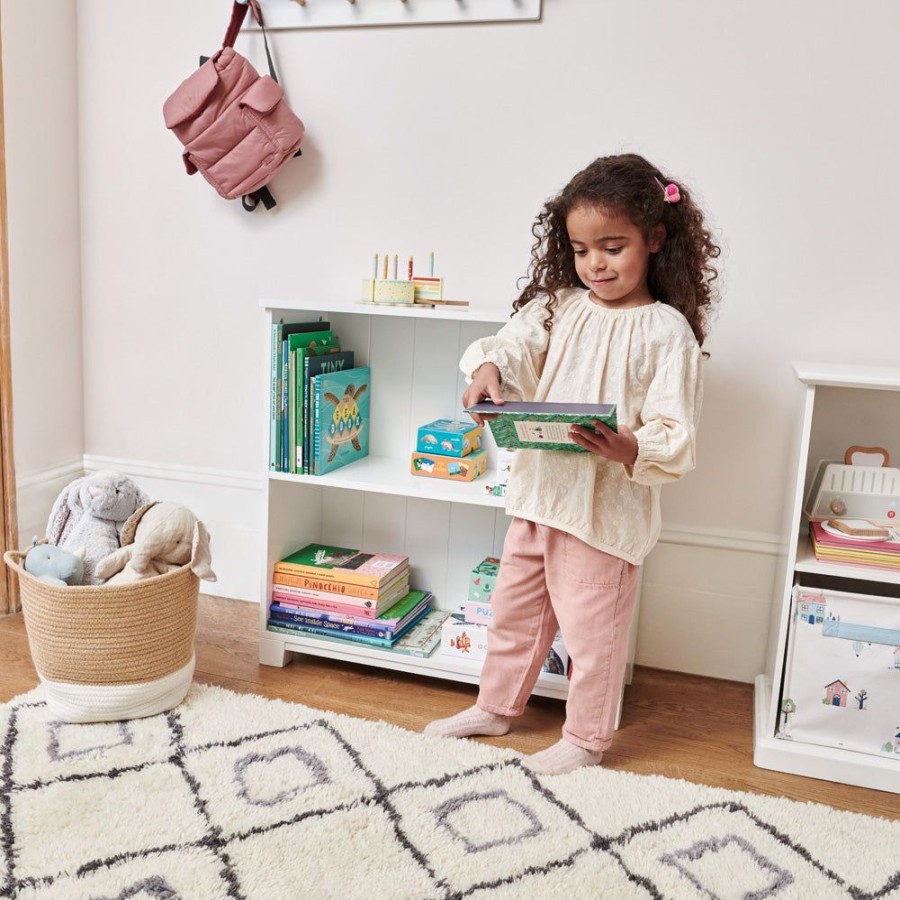 Storage Great Little Trading Co. Bedroom Storage | Crompton Low Bookcase In White Bright White