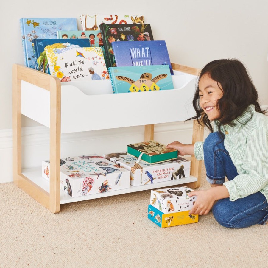 Storage Great Little Trading Co. Bedroom Storage | Beanstalk Toddler Front-Facing Bookcase In White