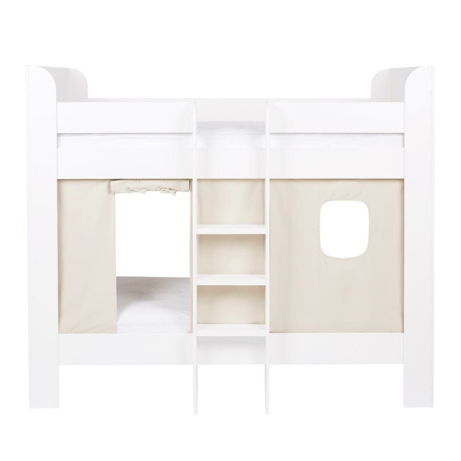 Furniture Great Little Trading Co. Beds | Paddington Bunk Bed, Natural Bed Curtains White