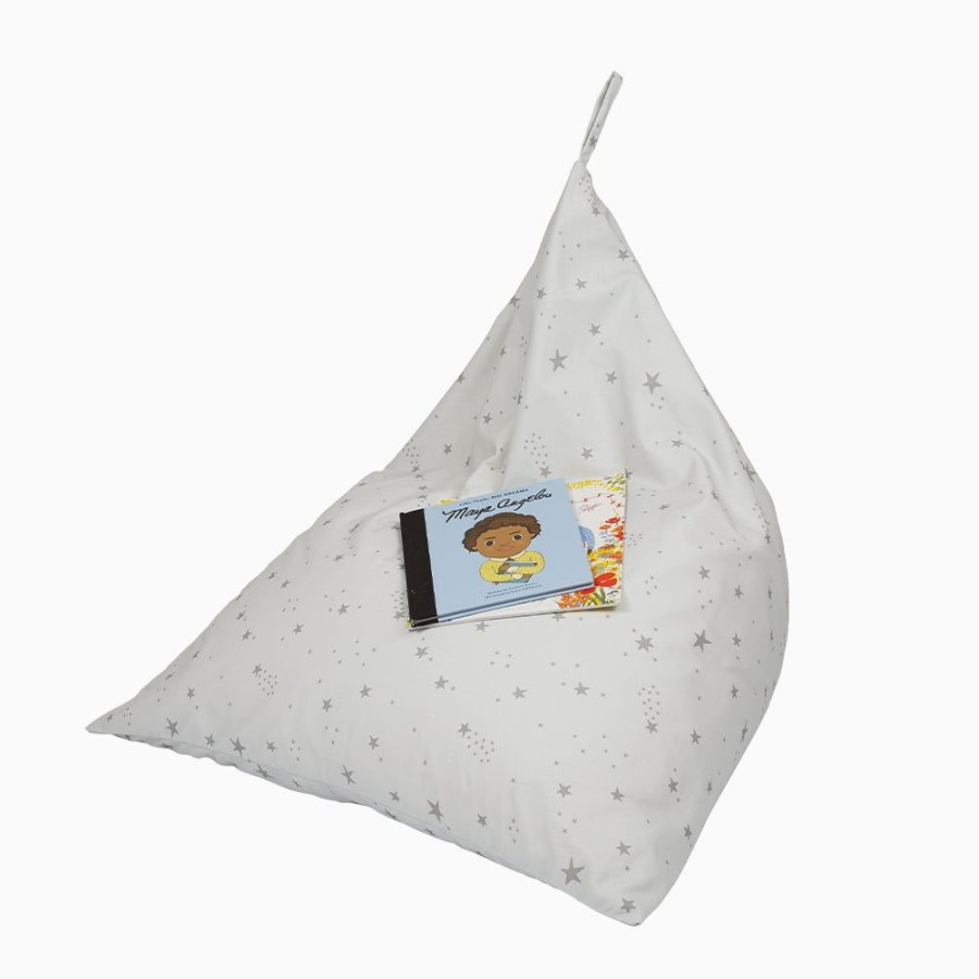 Accessories Great Little Trading Co. Children'S Bean Bags | Washable Bean Bag, Grey Scattered Stars Cloud Grey