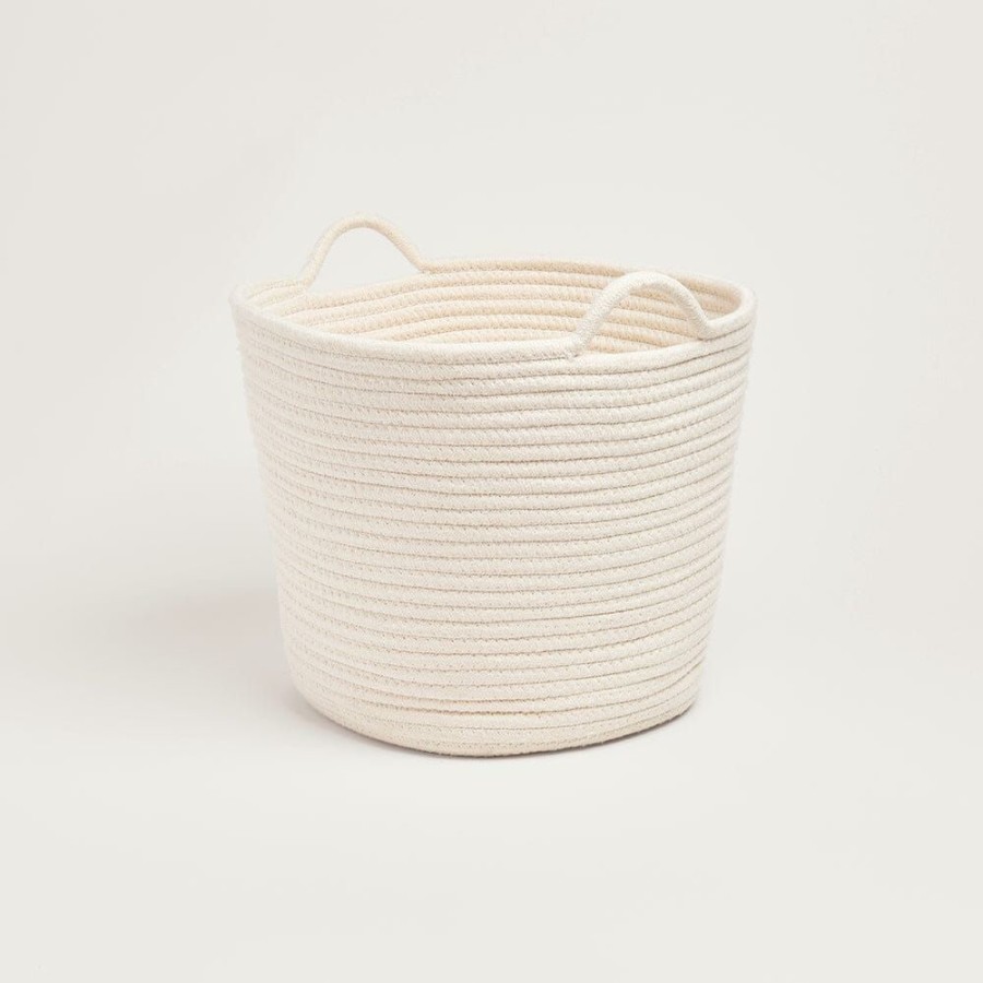 Accessories Great Little Trading Co. Nursery Accessories | Rope Storage Basket, Ivory