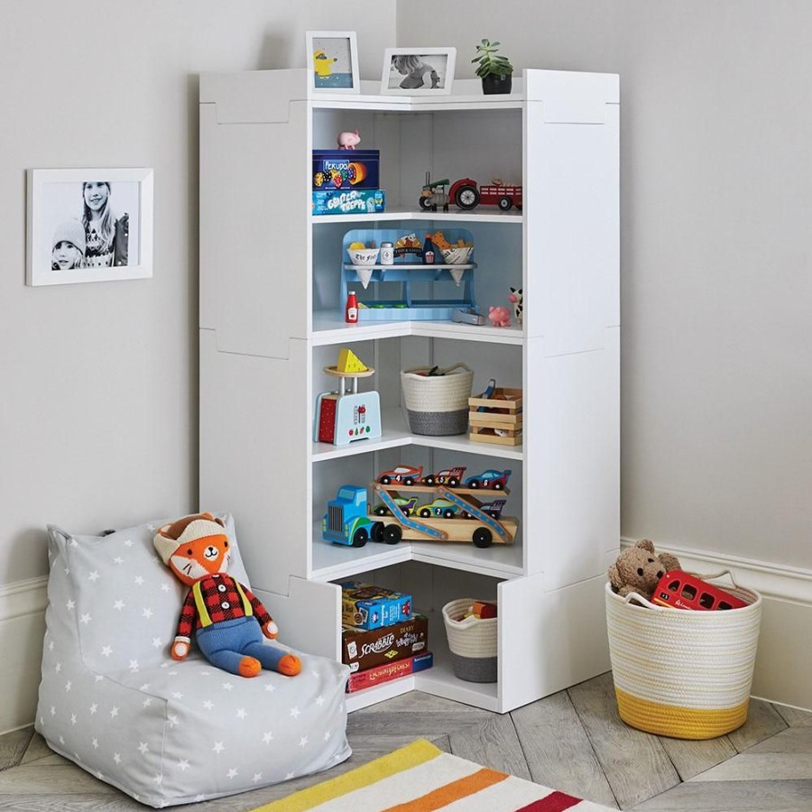 Storage Great Little Trading Co. Stacking Storage | Alba Modular Storage, Corner Shelf Bright White