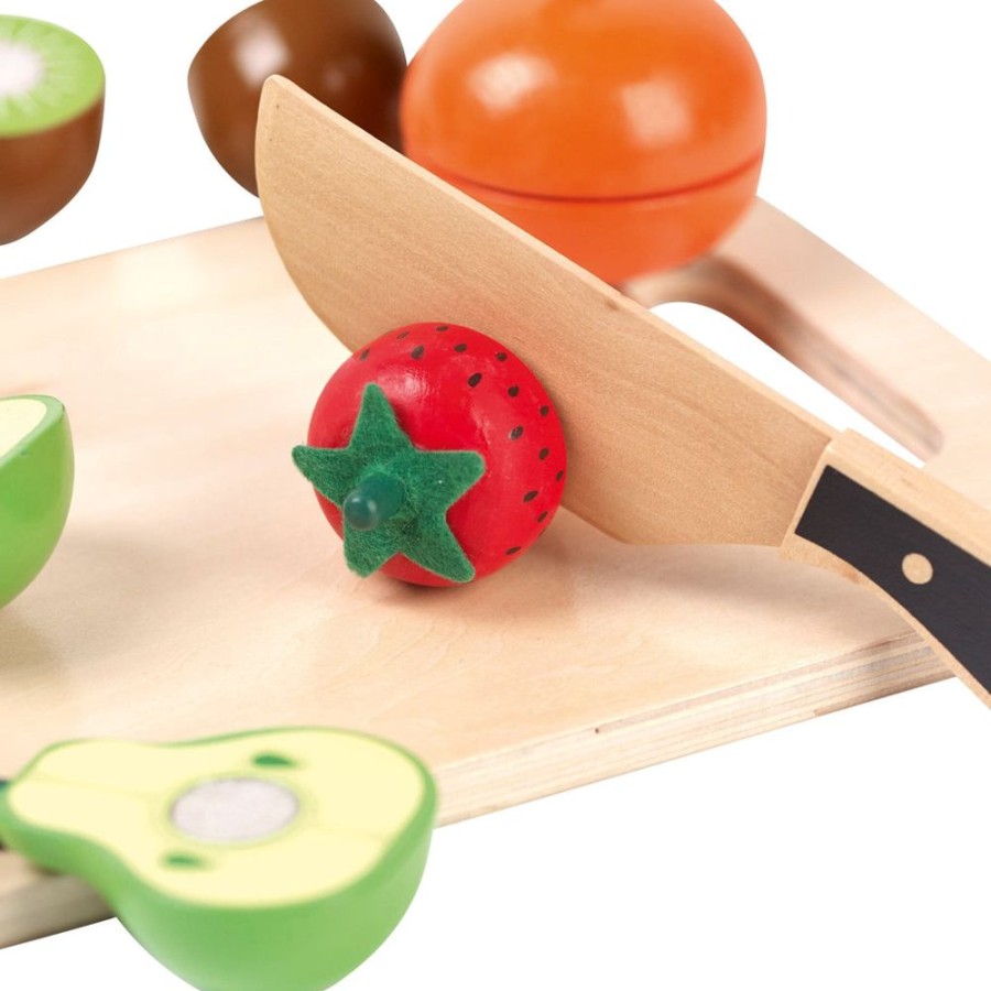 Toys Great Little Trading Co. Play Food | Wooden Cutting Fruit Set