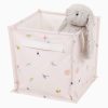 Accessories Great Little Trading Co. Nursery Accessories | Canvas Storage Cube, Buzzy Blooms Pale Pink