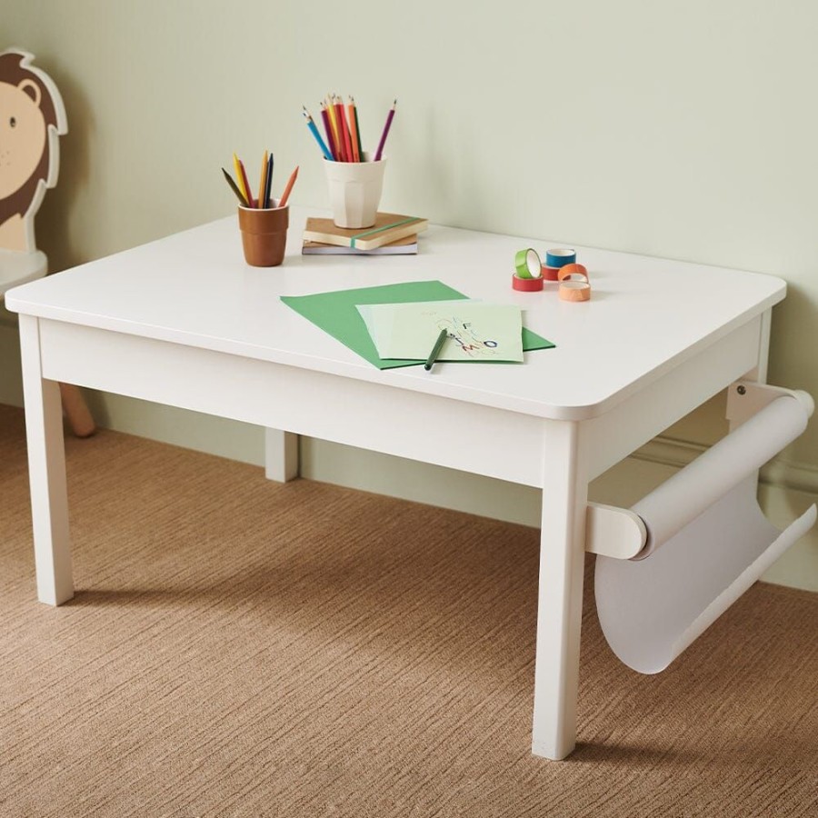 Furniture Great Little Trading Co. Desks & Accessories | Growing Activity & Wooden Play Table Bright White