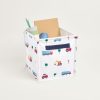 Accessories Great Little Trading Co. Nursery Accessories | Canvas Storage Cube, On The Road White