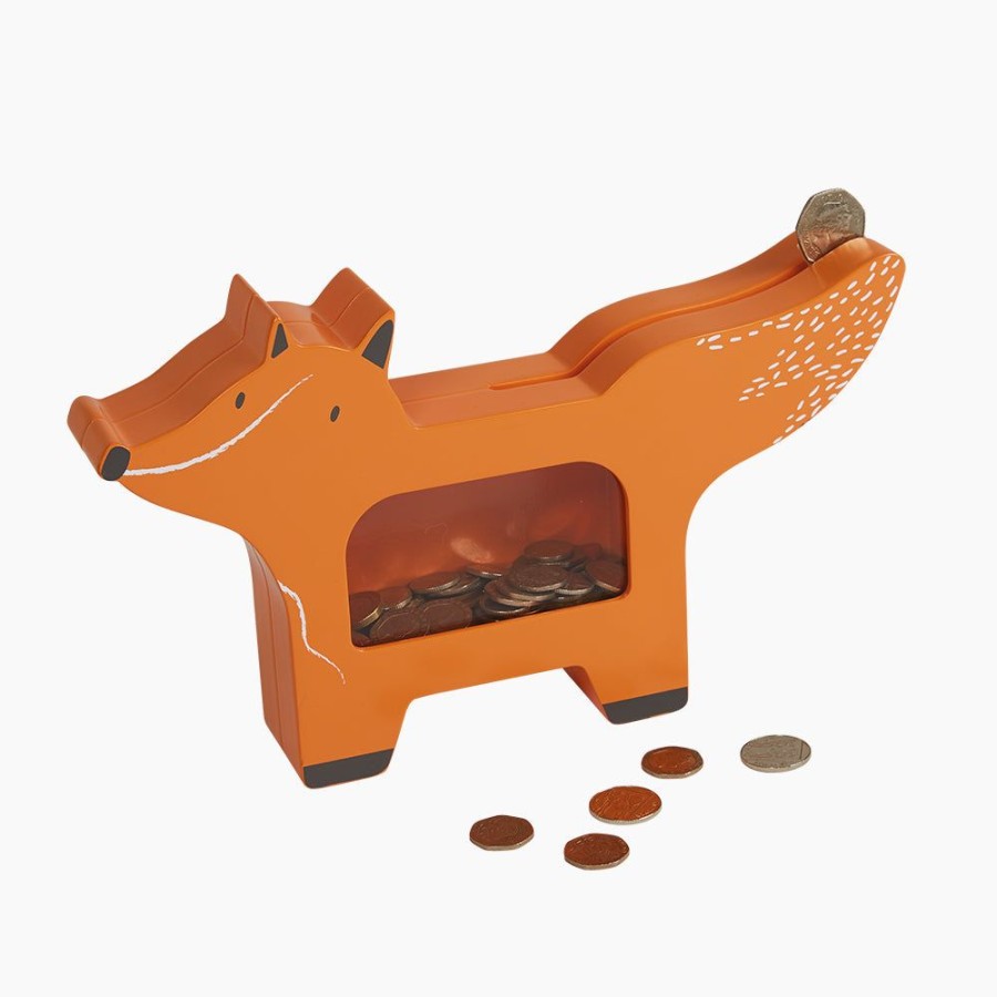 Accessories Great Little Trading Co. Decorative Accessories | Animal Money Box, Fox Orange