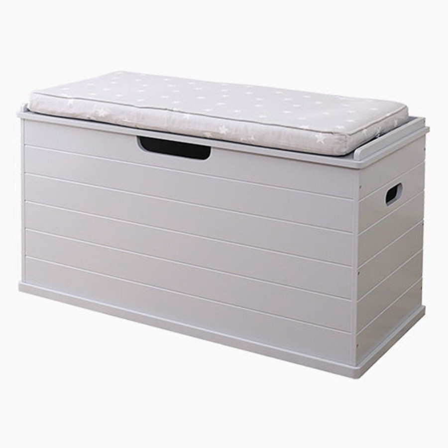 Storage Great Little Trading Co. Storage Benches | Large Classic Toy Box Seat, Cloud Grey