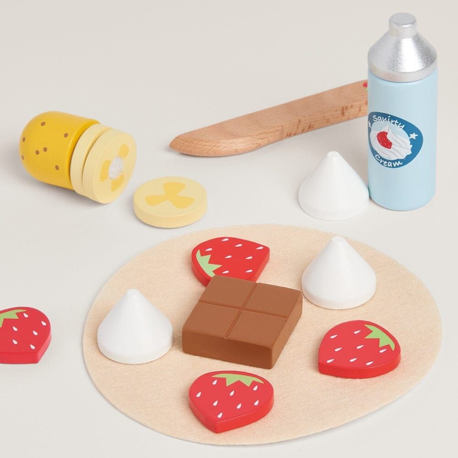 Toys Great Little Trading Co. Play Food | Wooden Pancake Making Set Multi