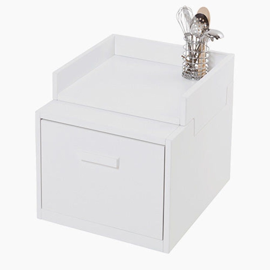 Storage Great Little Trading Co. Small Storage | Alba Modular Storage, Narrow Toy Box Base Bright White