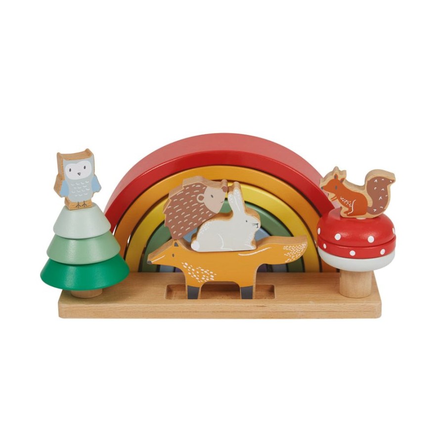 Nursery Great Little Trading Co. Wall Decor | 3-In-1 Wooden Rainbow Toy Multi