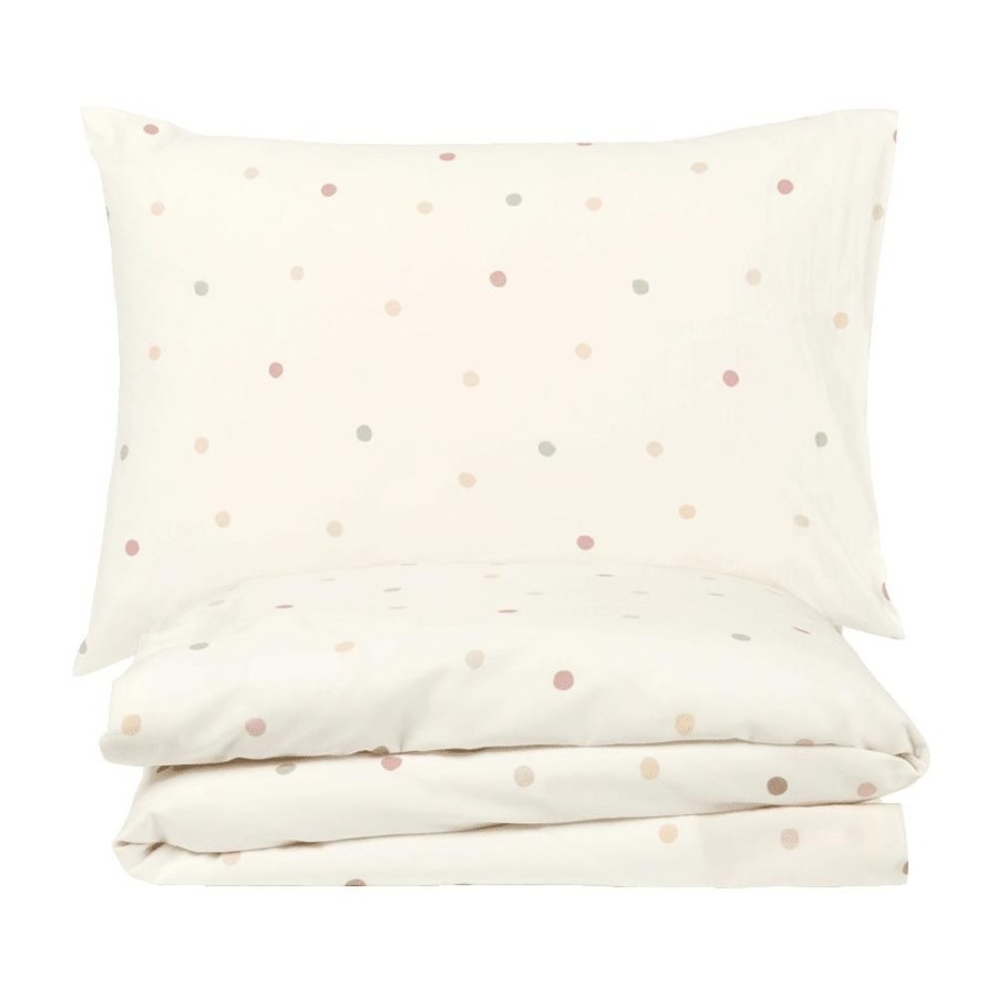 Nursery Great Little Trading Co. Bedding, Duvets & Pillows | Pastel Spot Bedding Set, Toddler Off-White