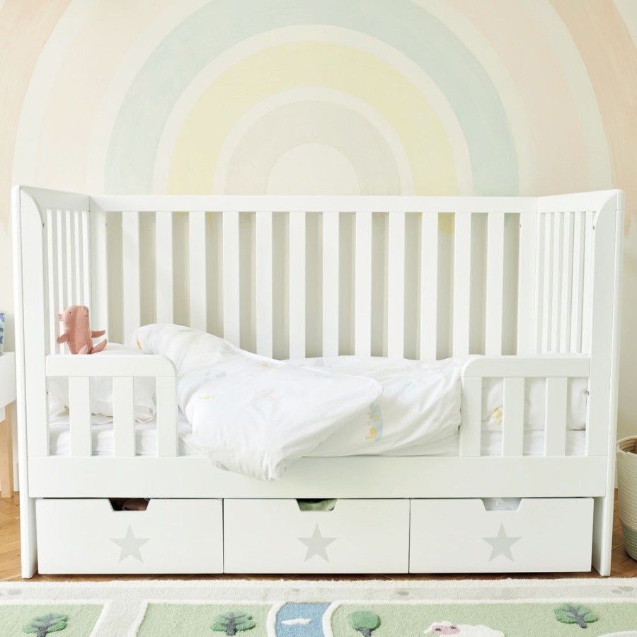 Beds & Mattresses Great Little Trading Co. Nursery Furniture | Little Wren Cot Bed Bright White