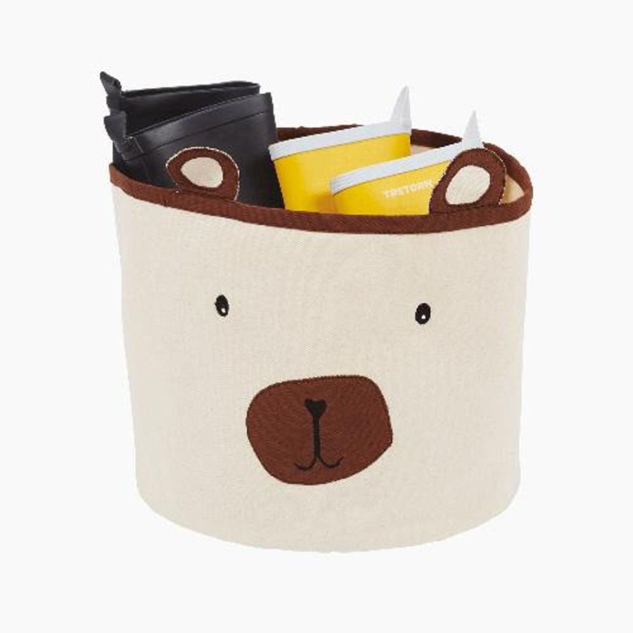 Nursery Great Little Trading Co. Gifting | Storage Basket, Bear Bright White