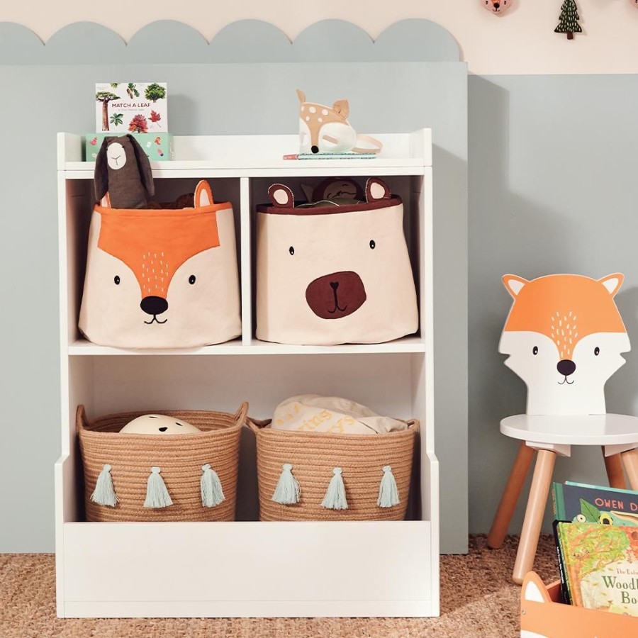 Nursery Great Little Trading Co. Gifting | Storage Basket, Bear Bright White