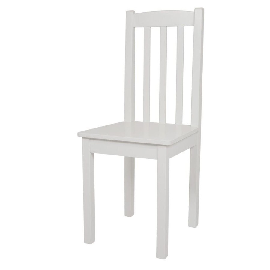 Furniture Great Little Trading Co. Desks & Accessories | Wooden Nelson Desk Chair, White Bright White