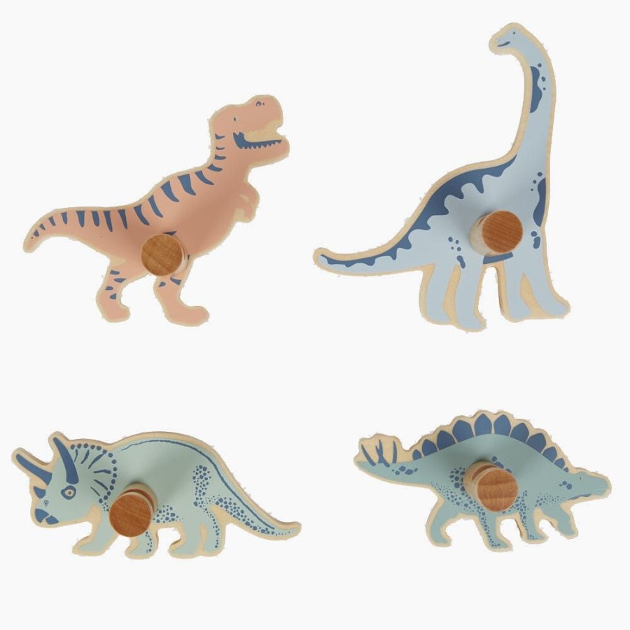 Accessories Great Little Trading Co. Decorative Accessories | Animal Hooks, Dinosaur Explorer Natural