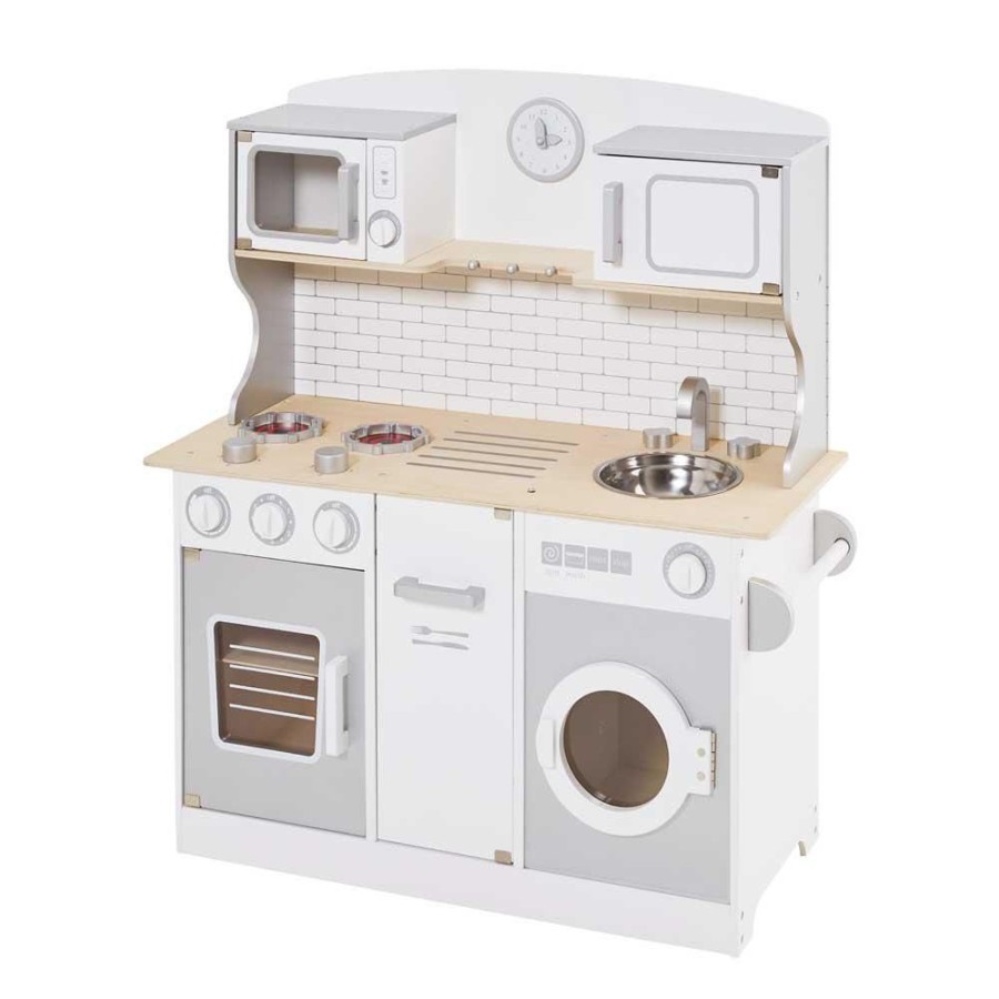 Toys Great Little Trading Co. Play Kitchen Range | Marshmallow Wooden Play Kitchen White