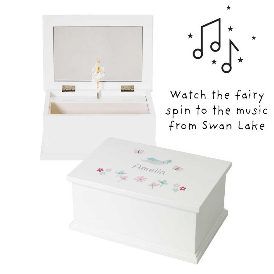 Furniture Great Little Trading Co. Dressing Tables & Rails | Personalised Jewellery Box, In The Garden White