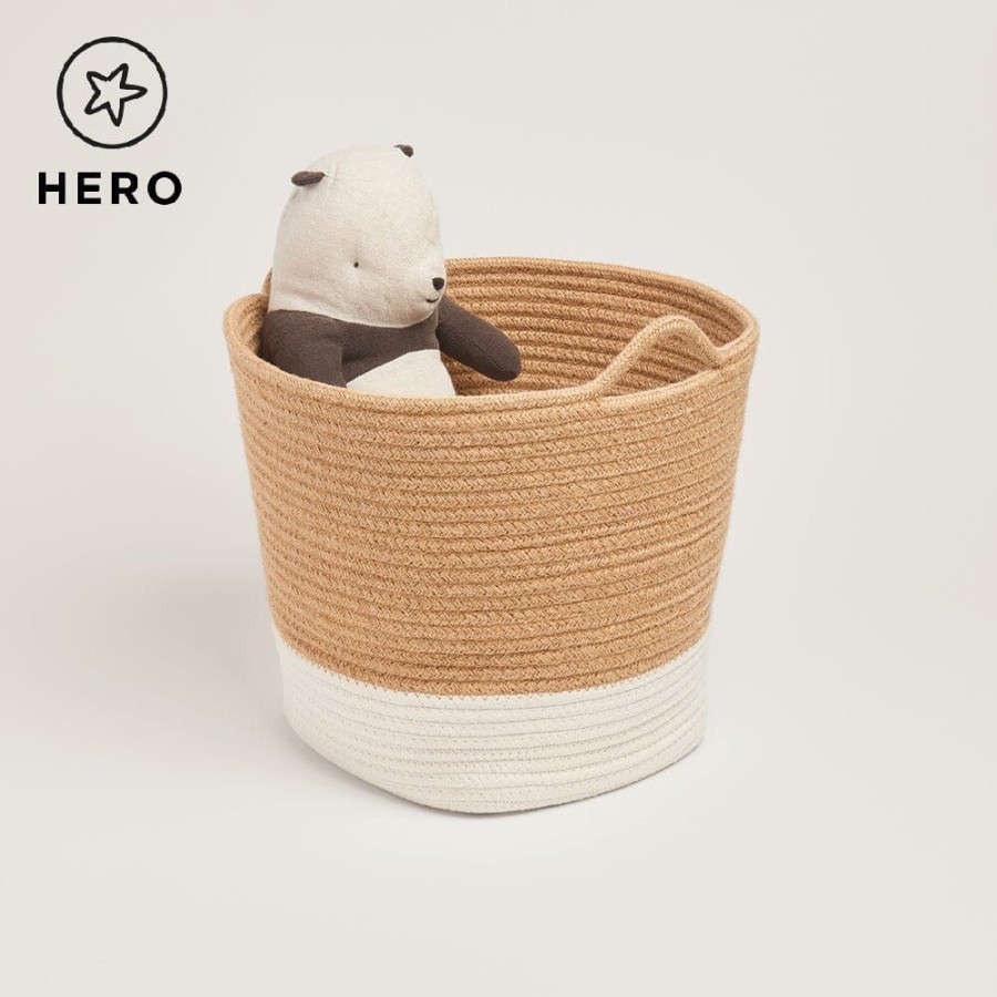 Accessories Great Little Trading Co. Nursery Accessories | Rope Storage Basket, Ivory Natural