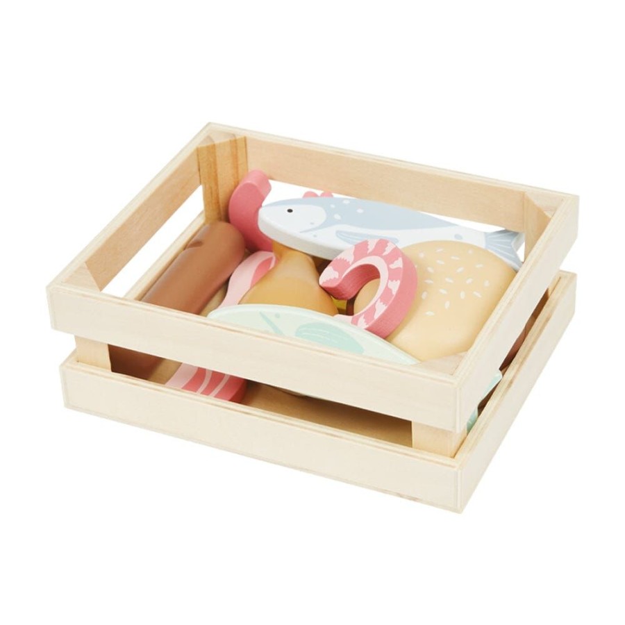 Toys Great Little Trading Co. Play Kitchen Range | Wooden Deli Shop Play Food Set Multi