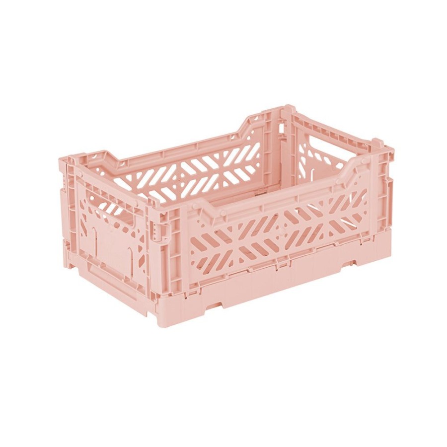 Nursery Great Little Trading Co. Nursery Storage | Aykasa Mini Folding Crate, Milk Tea Pink