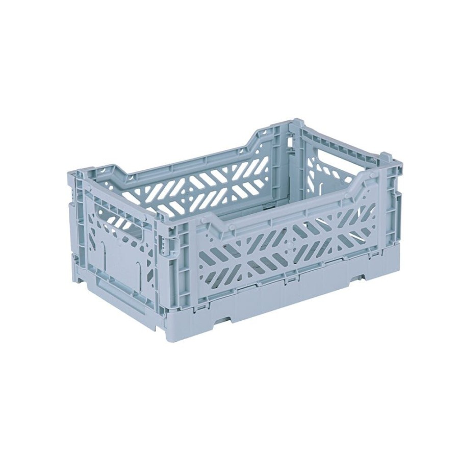 Storage Great Little Trading Co. Modular Storage | Aykasa Mini Folding Crate, Pale Blue