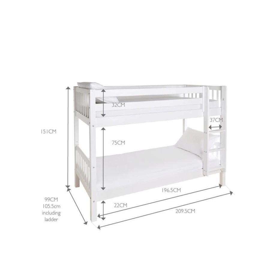 Furniture FLEXA Beds | Griffin Bunk Bed Bright White