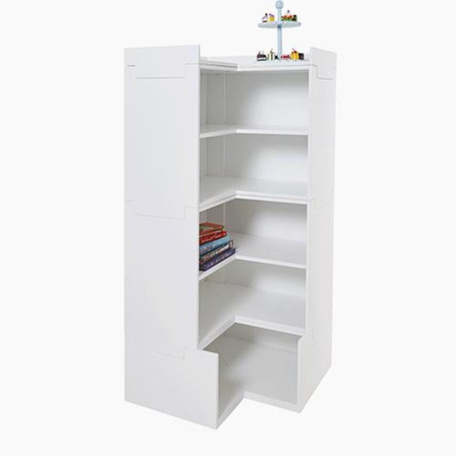 Beds & Mattresses Great Little Trading Co. White Bedroom Furniture | Alba Modular Storage Set 3 (Corner) Bright White