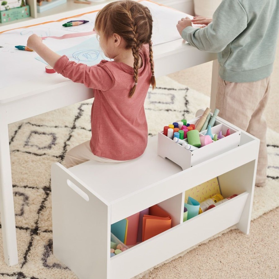 Furniture Great Little Trading Co. Chairs & Benches | Junior Storage Bench Bright White