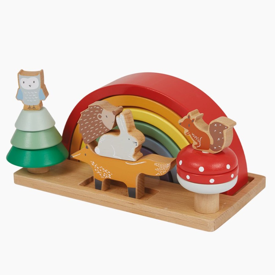 Toys Great Little Trading Co. Wooden Toys | 3-In-1 Wooden Rainbow Toy Multi