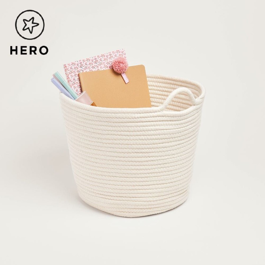 Storage Great Little Trading Co. Storage Baskets & Cubes | Rope Storage Basket, Ivory