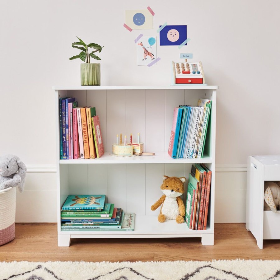 Beds & Mattresses Great Little Trading Co. Nursery Furniture | Crompton Low Bookcase In White Bright White