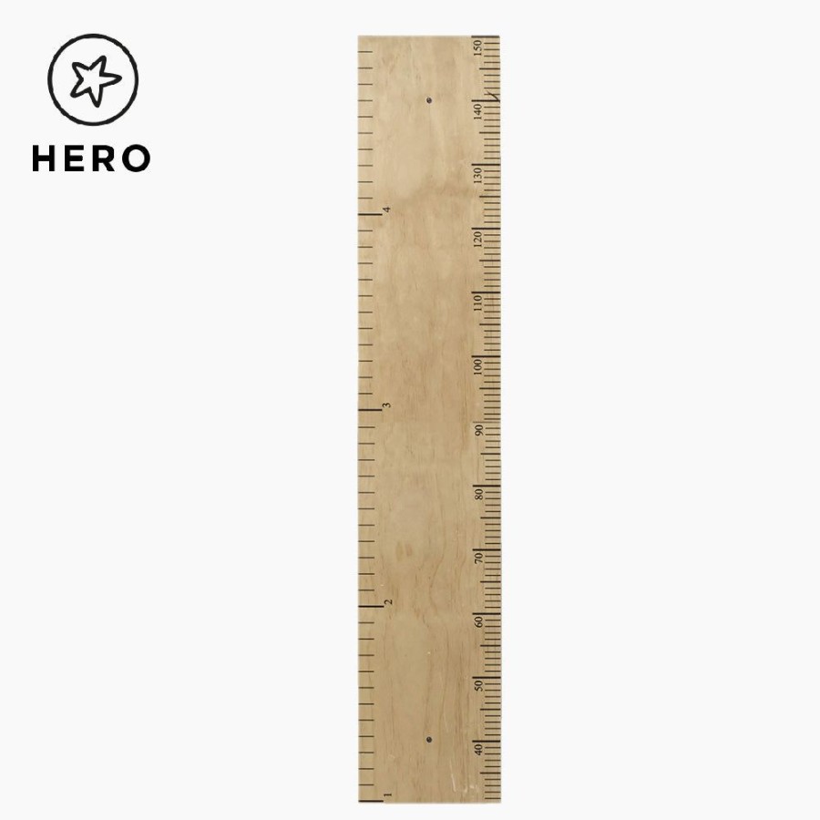 Nursery Great Little Trading Co. Wall Decor | Wooden Height Chart, Ruler Natural Wood, Will Show Variation In The Grain