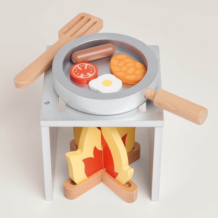 Toys Great Little Trading Co. Wooden Toys | Wooden Campfire Cooking Set Multi