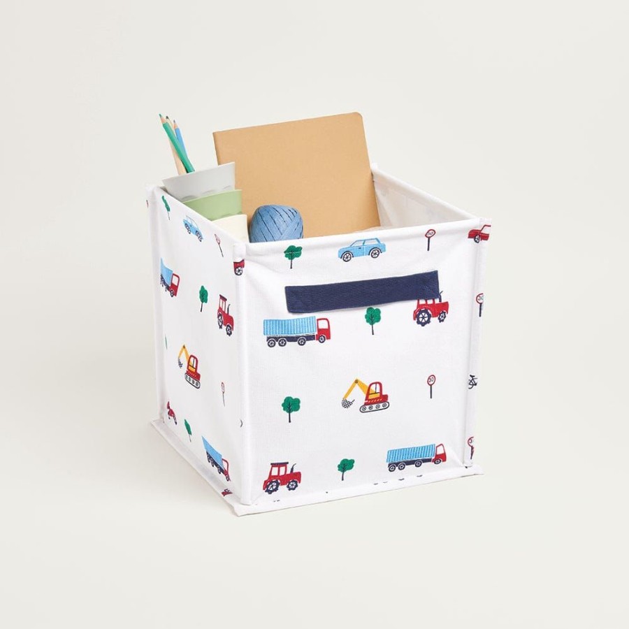 Storage Great Little Trading Co. Storage Baskets & Cubes | Canvas Storage Cube, On The Road White