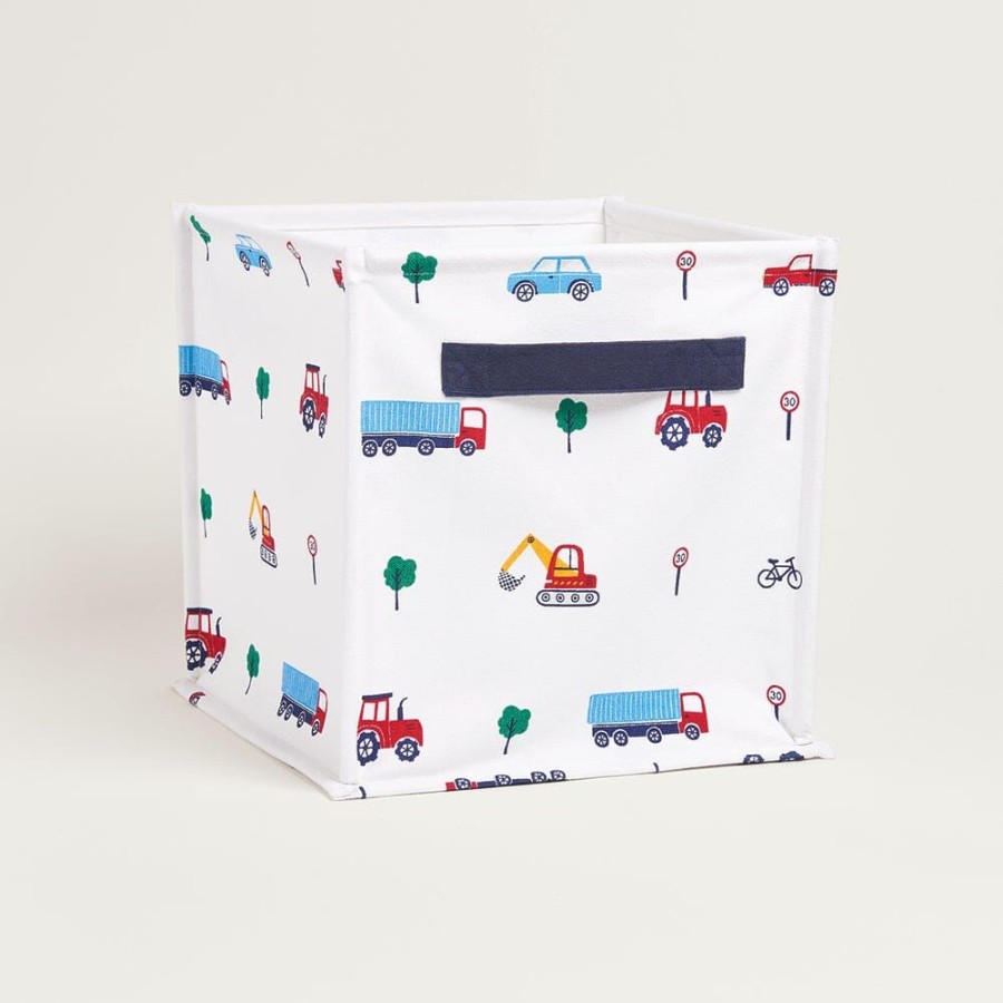 Storage Great Little Trading Co. Storage Baskets & Cubes | Canvas Storage Cube, On The Road White