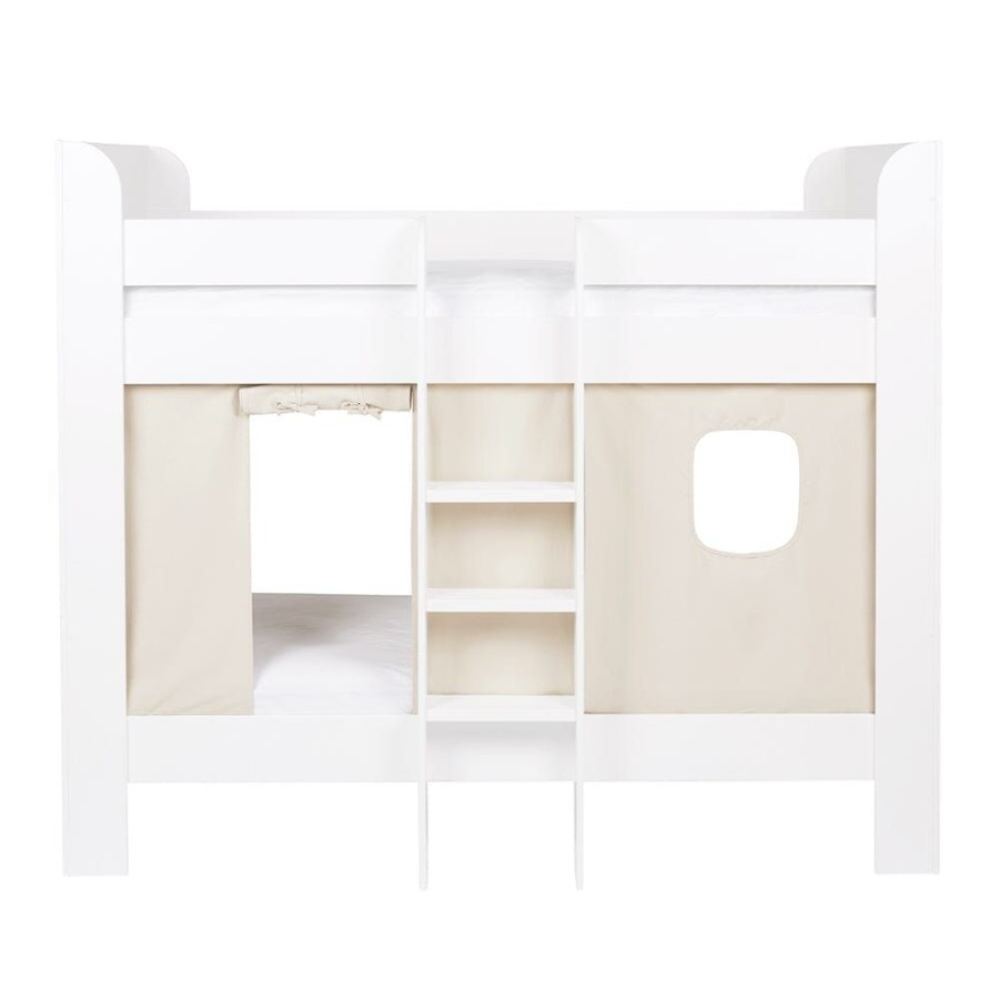 Beds & Mattresses Great Little Trading Co. Bunk Beds | Paddington Bunk Bed, Natural Bed Curtains White