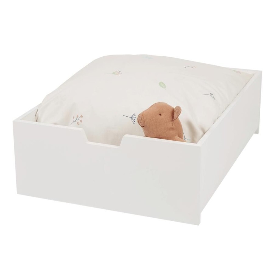 Beds & Mattresses Great Little Trading Co. White Bedroom Furniture | Underbed Storage Drawer, White/Grey Star Bright White