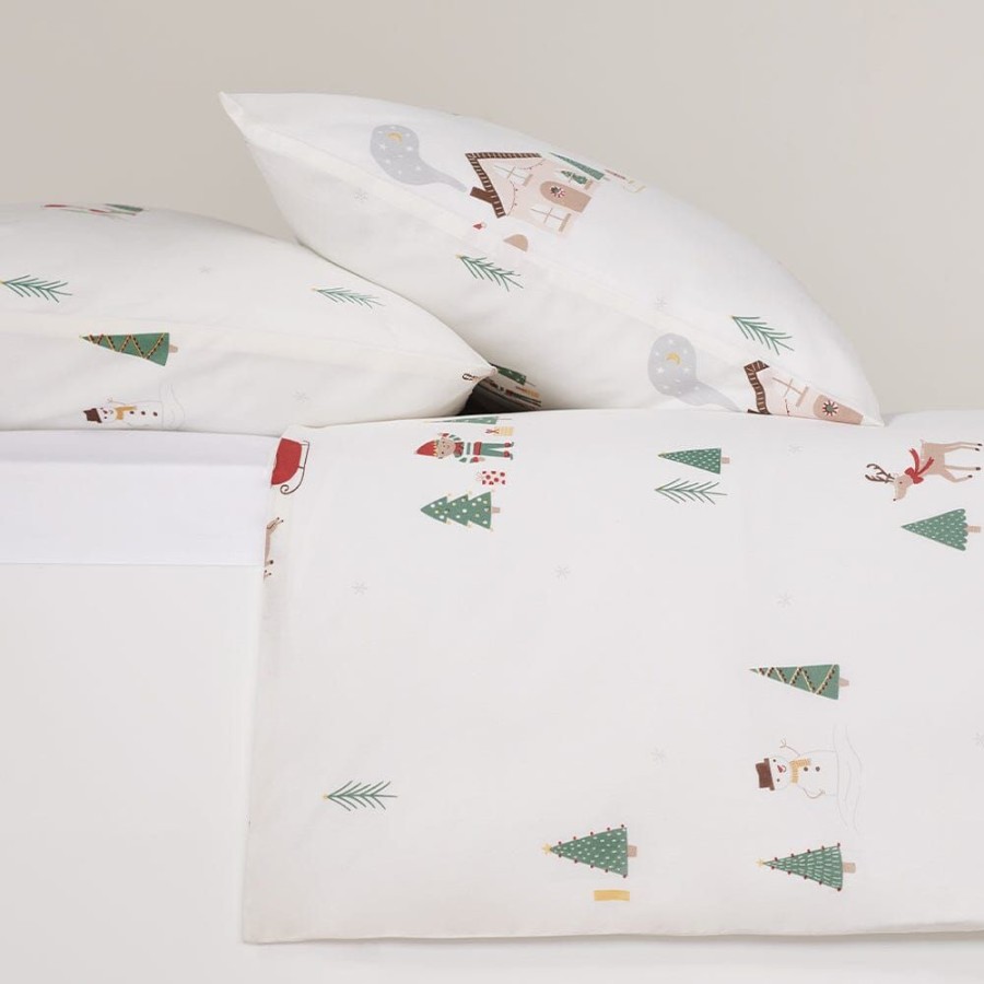 Beds & Mattresses Great Little Trading Co. Bedding Sets | The Night Before Christmas Bedding Set, Single Off-White