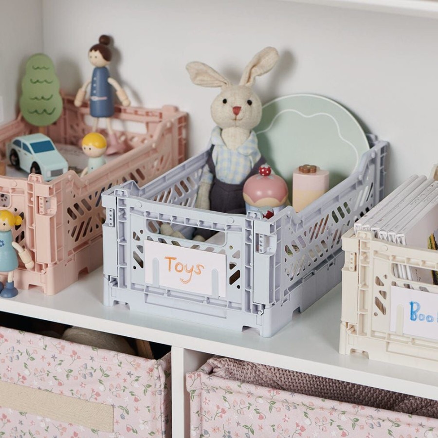 Nursery Great Little Trading Co. Nursery Storage | Aykasa Mini Folding Crate, Pale Blue