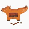 Accessories Great Little Trading Co. Alternative Gifts | Personalised Animal Money Box, Fox Orange