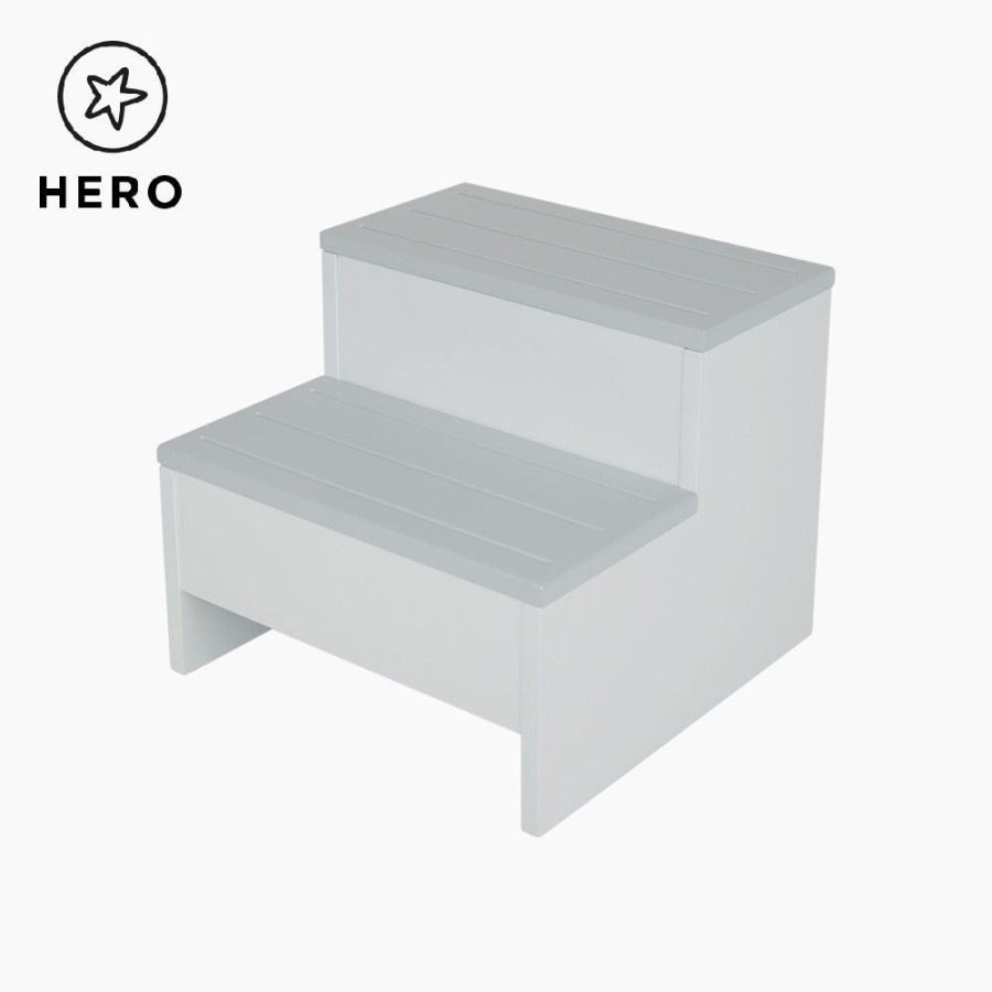 Accessories Great Little Trading Co. Nursery Accessories | Children'S Step Stool White & Grey