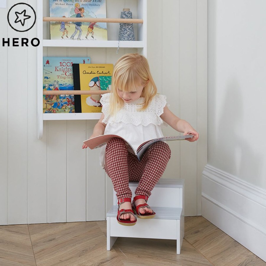 Accessories Great Little Trading Co. Nursery Accessories | Children'S Step Stool White & Grey