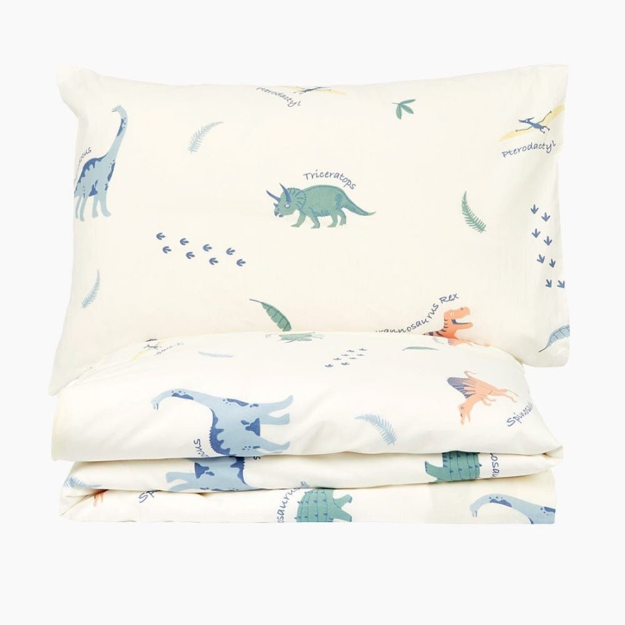 Beds & Mattresses Great Little Trading Co. Bedding Sets | Dinosaur Explorer Bedding Set, Toddler Off-White