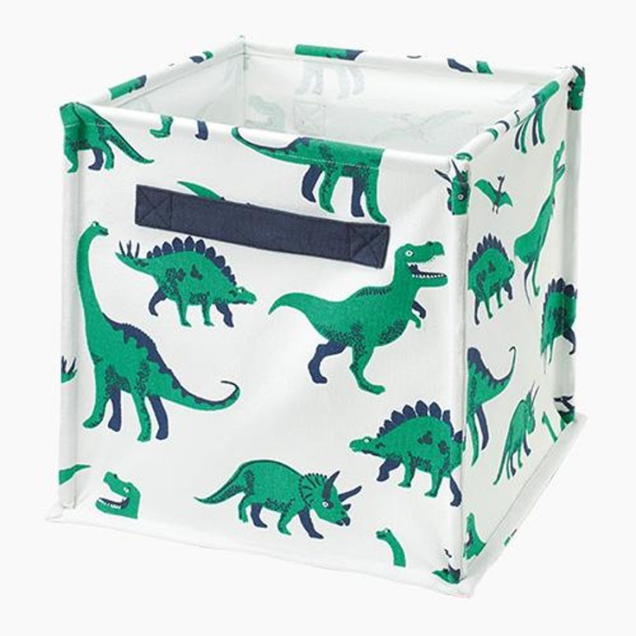 Storage Great Little Trading Co. Storage Baskets & Cubes | Canvas Storage Cube, Dinosaur Green