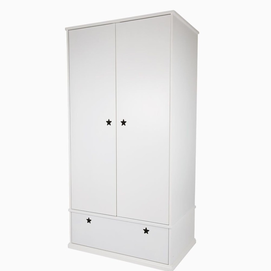 Nursery Great Little Trading Co. Nursery Storage | Star Bright Wardrobe, Bright White